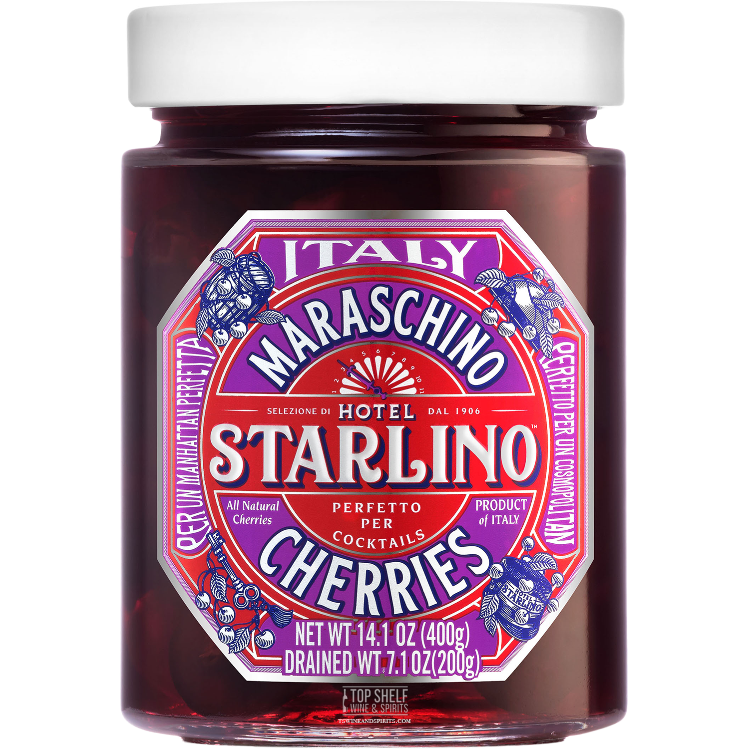 Hotel Starlino Italy Maraschino Cherries 14.1oz