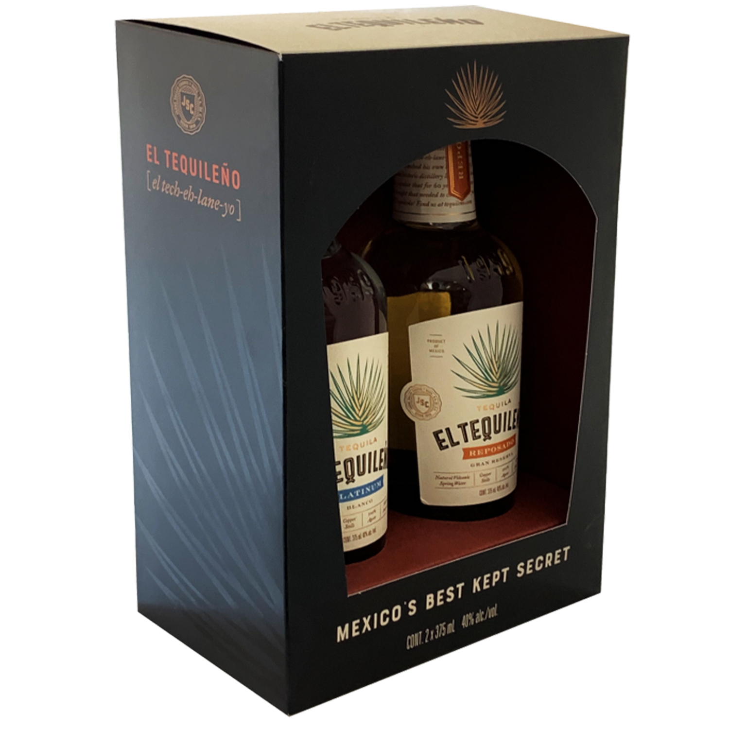 El Tequileño Tequila Gift Pack 2 Bottles (375mL)