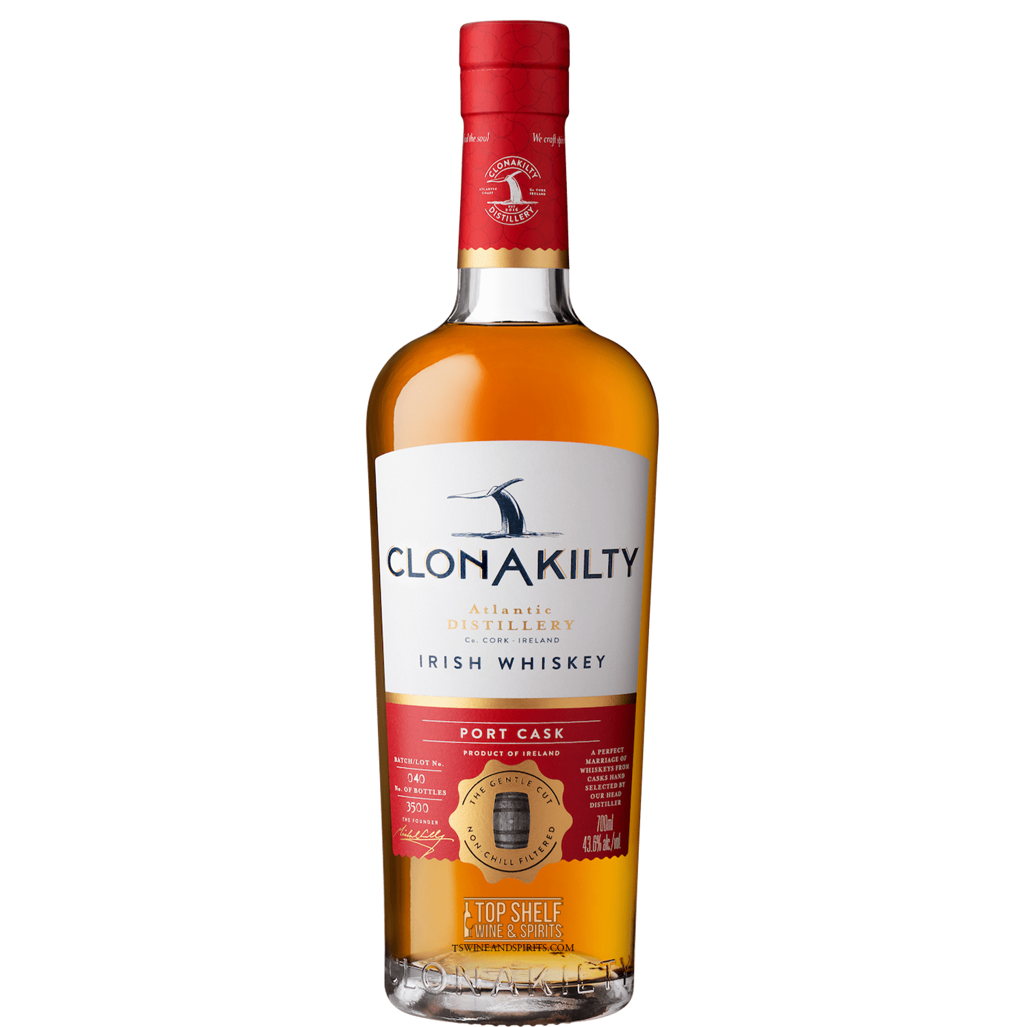 Clonakilty Single Batch Port Cask Finish Irish Whiskey