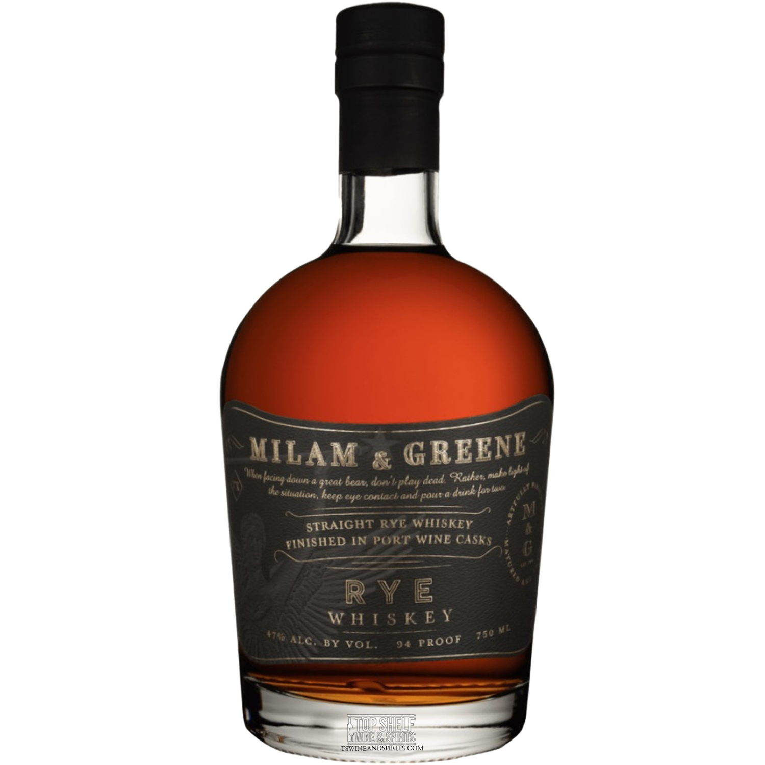 Milam and Greene Port Wine Cask Finish Straight Rye Whiskey