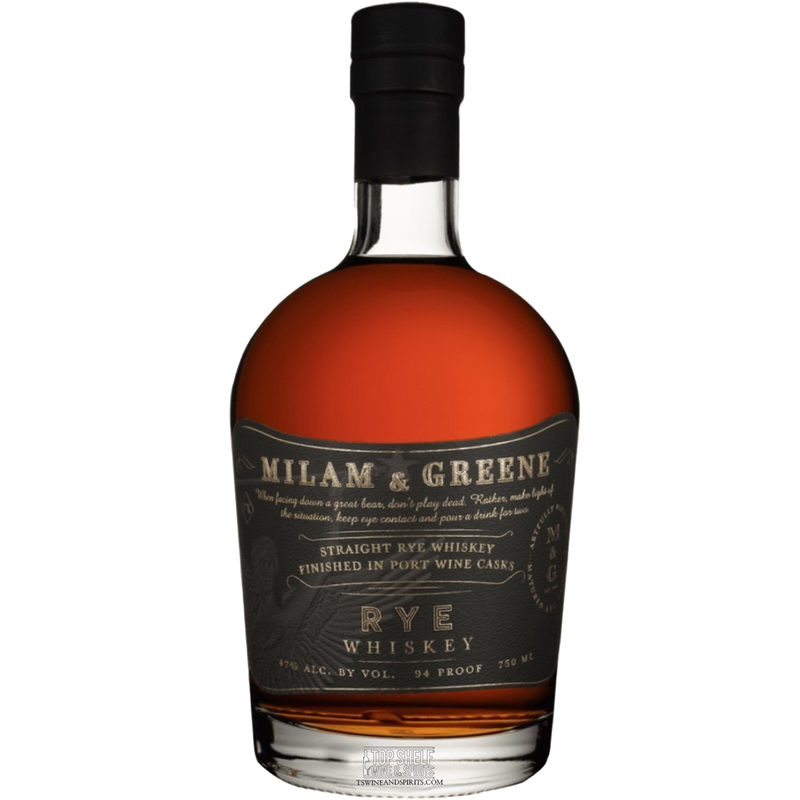 Milam and Greene Port Wine Cask Finish Straight Rye Whiskey