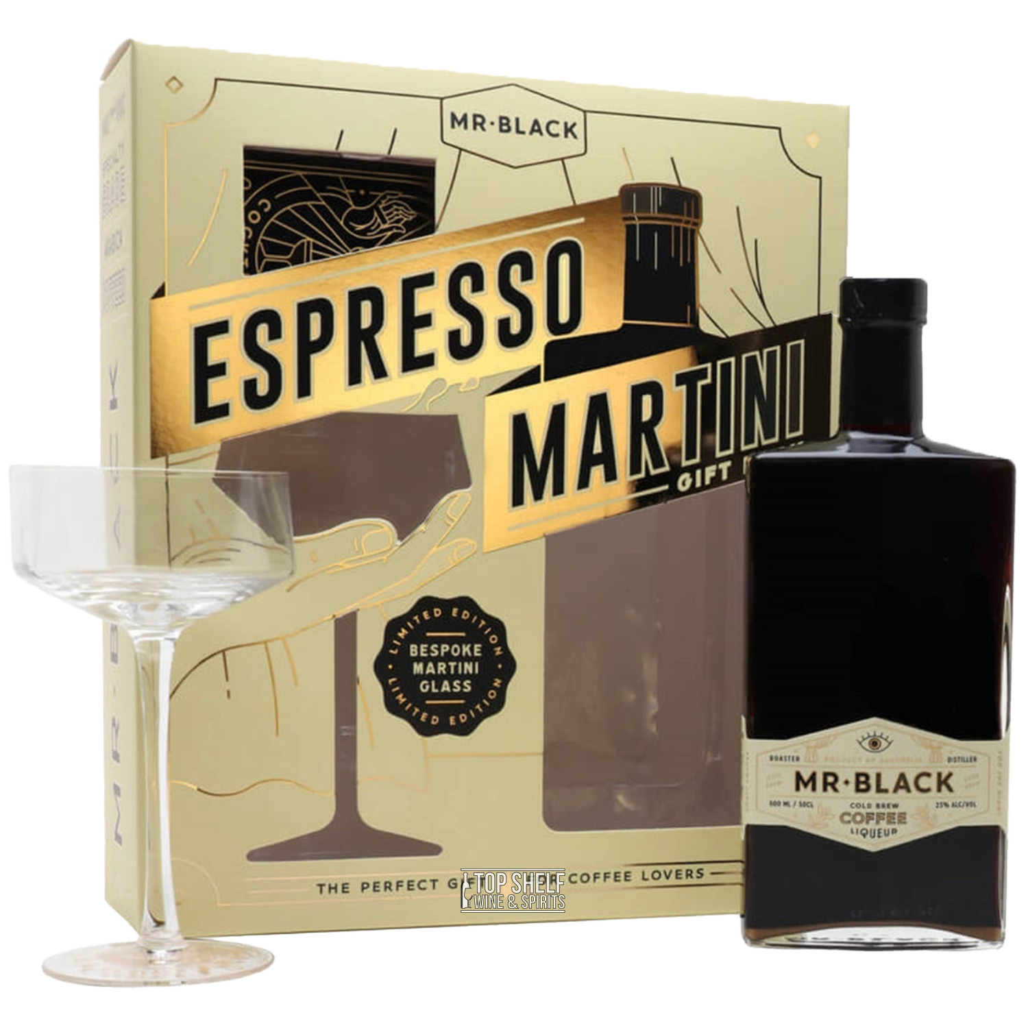 Mr. Black Espresso Martini Gift Set with Martini Glass