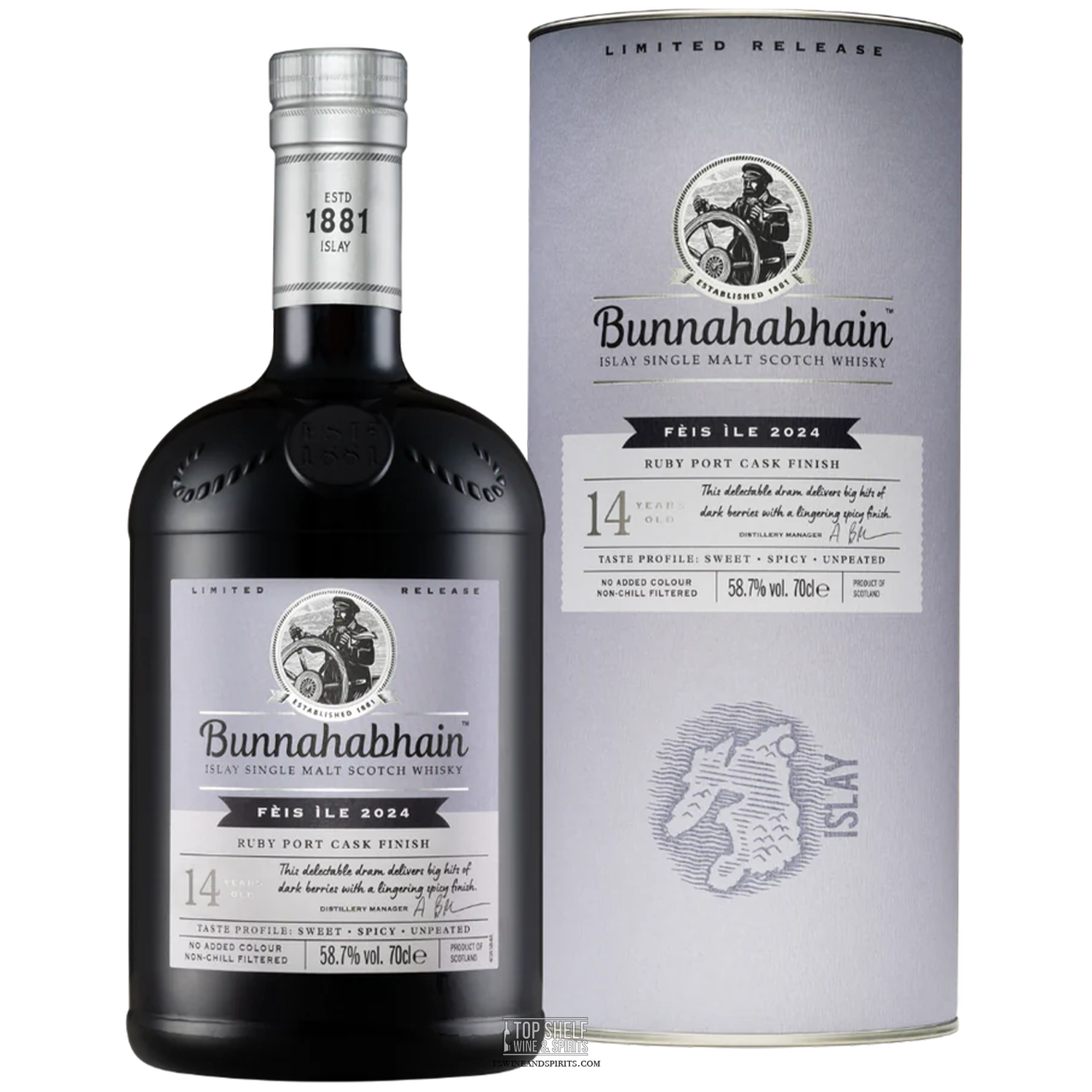 Bunnahabhain Fèis Ìle 2024: 14 Year Old Ruby Port Cask Finish