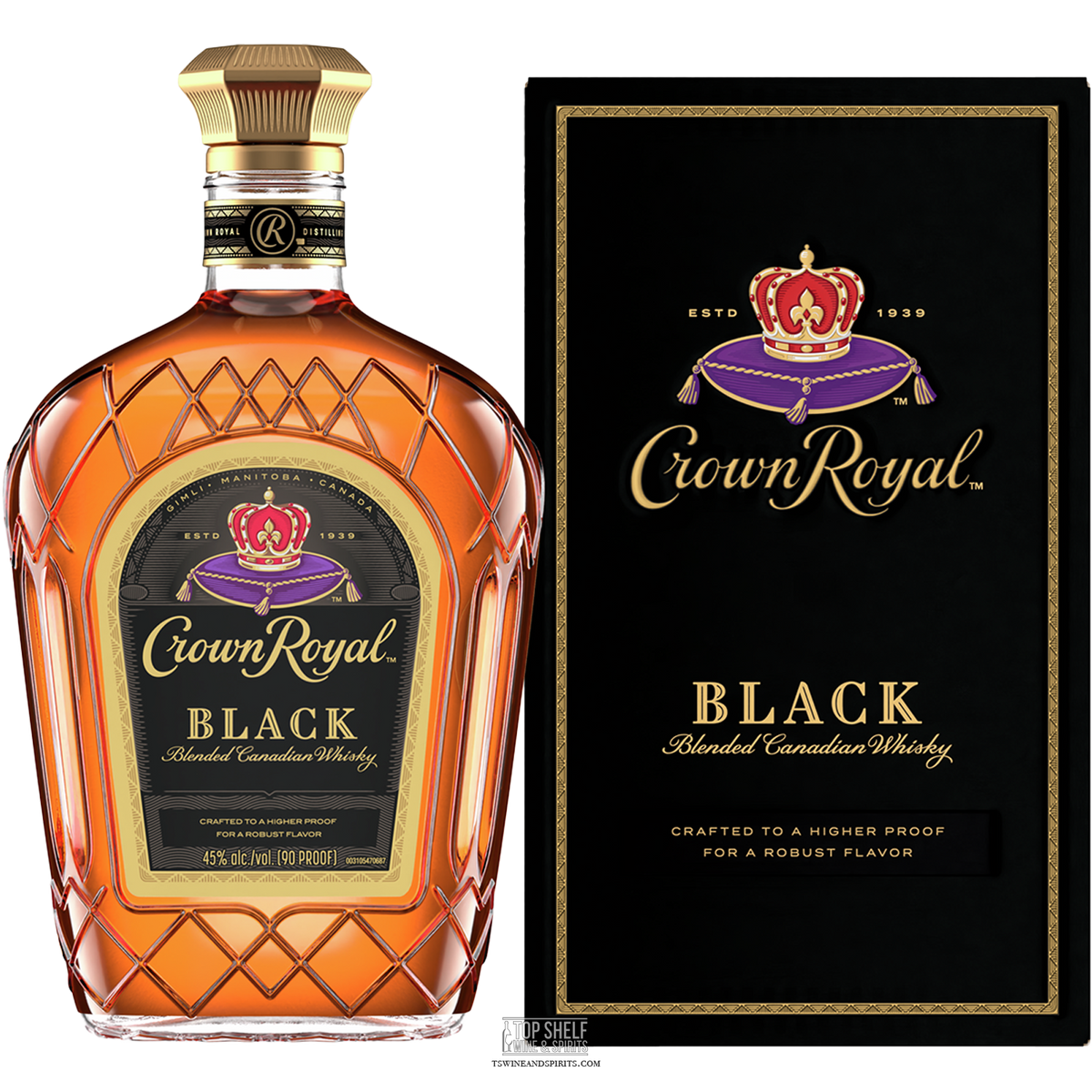 1リットルCrown  BLACK カナディアンウイスキー 1L TSproductimage-