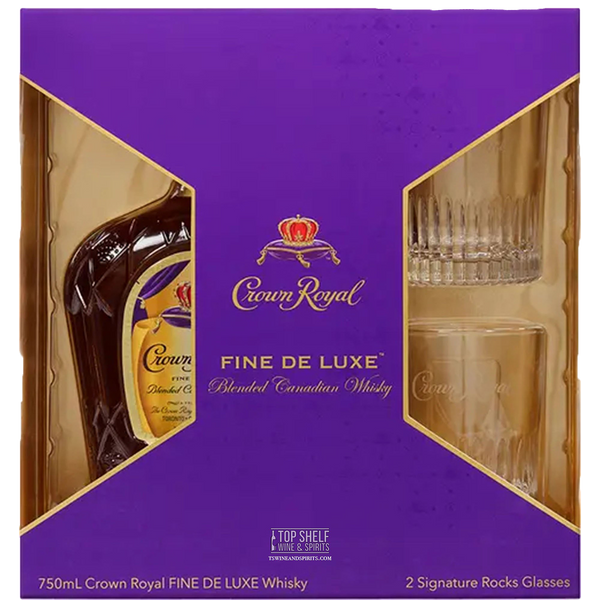 Crown Royal Canadian Whisky (750mL) Gift Set with Two Glasses