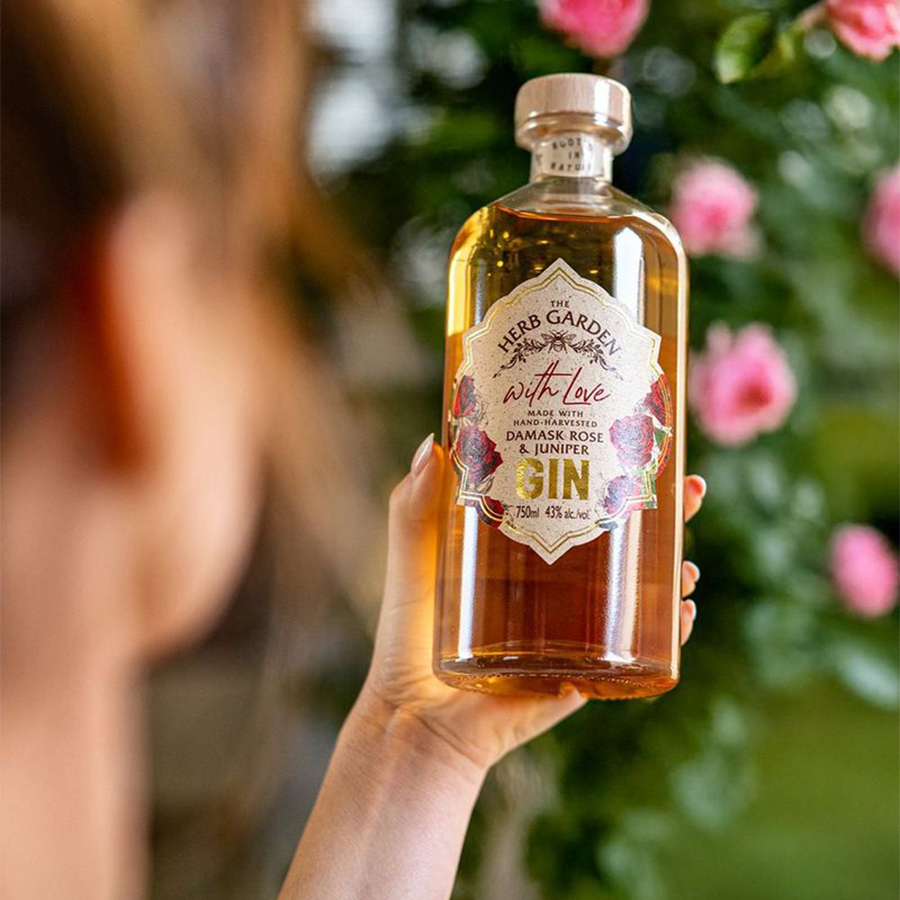 The Herb Garden Damask Rose & Juniper 'With Love' Gin