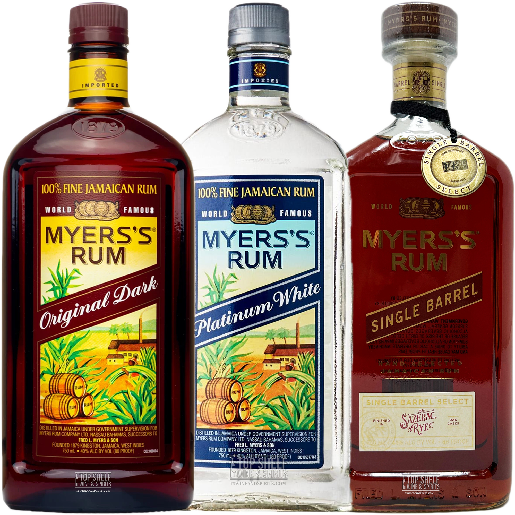Myer's Jamaican Rum Collection (3 Bottles)