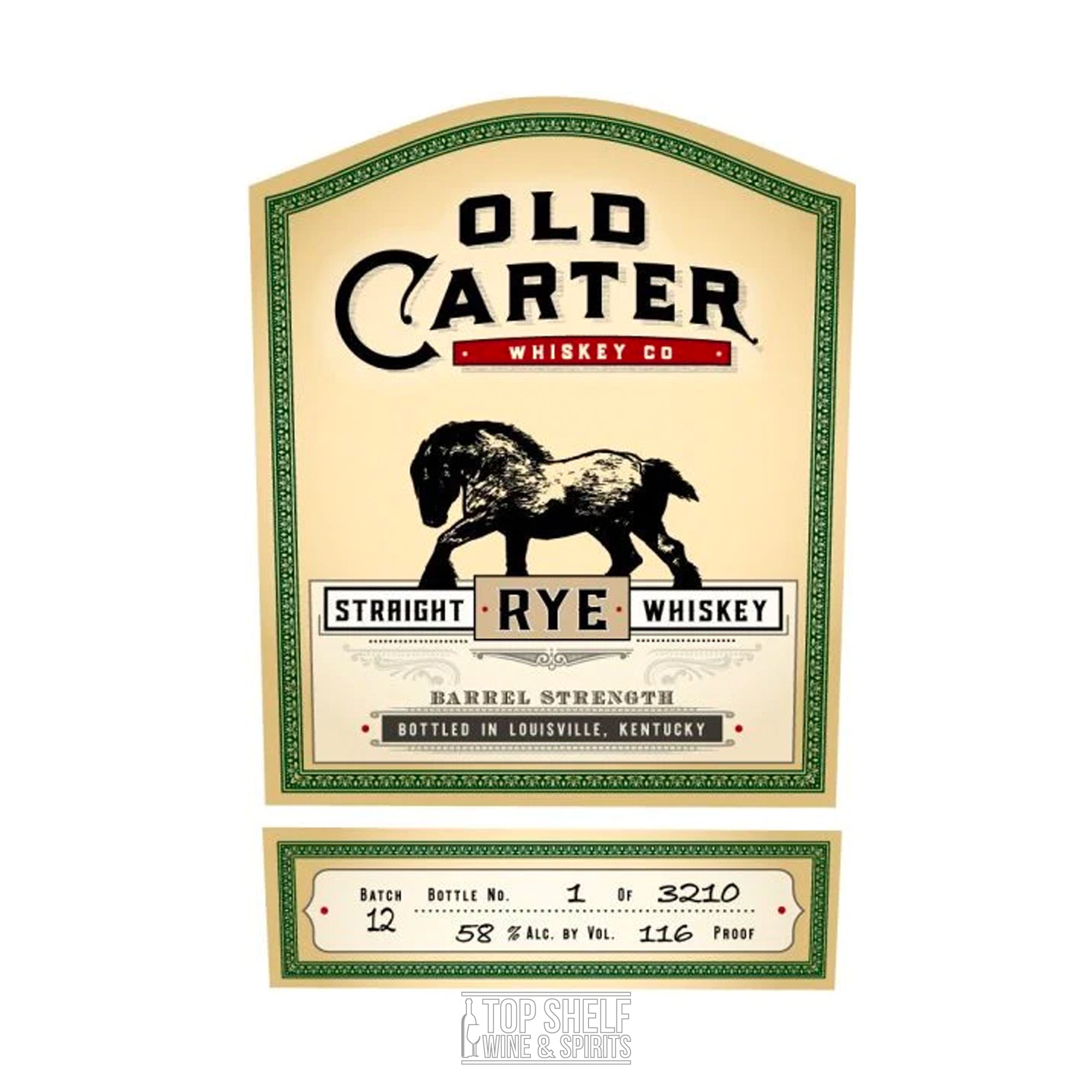 Old Carter Straight Rye Whiskey Batch 12