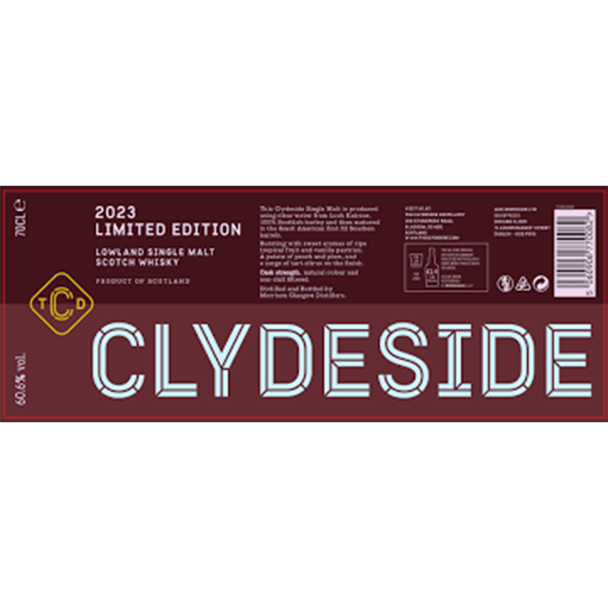 Clydeside 2023 Limited Edition Lowland Single Malt Scotch Whisky