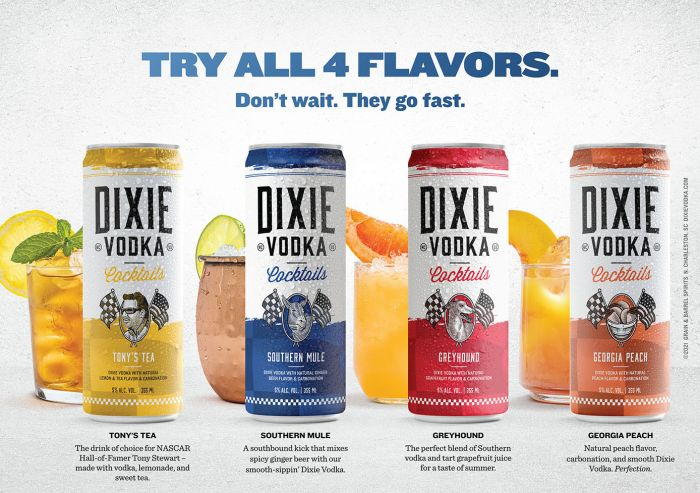 Dixie Vodka Cocktails Variety Pack (8 Cans)