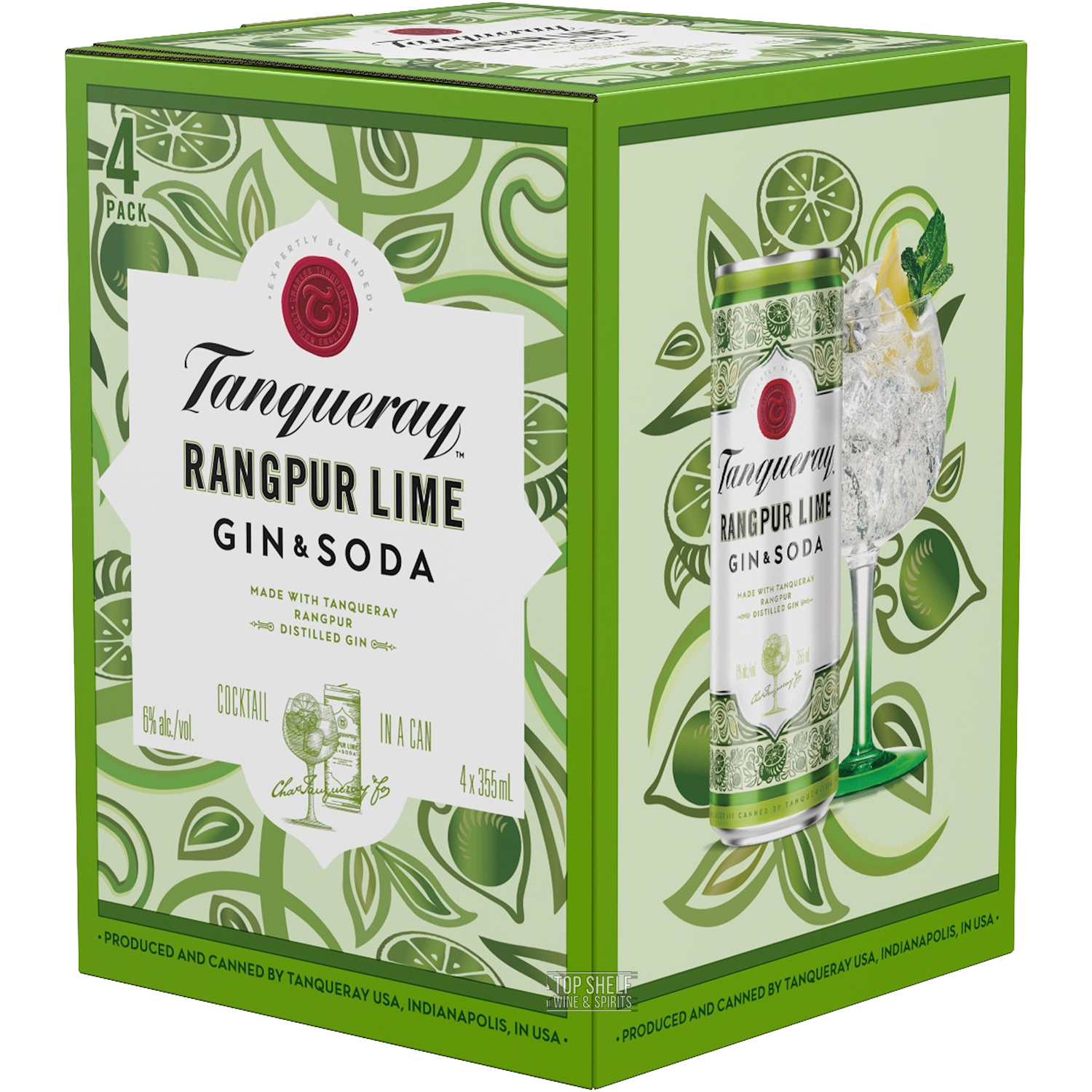 Tanqueray Rangpur Lime Gin & Soda 4 pack Cans