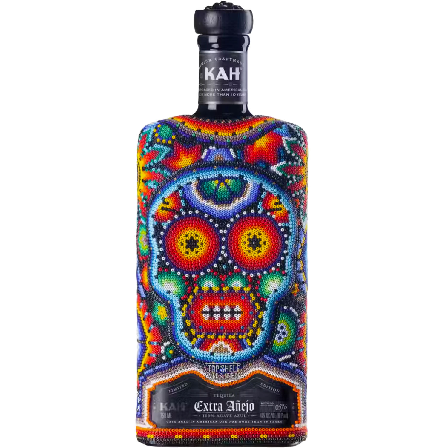 Kah Tequila Extra Añejo Huichol Tequila (Beaded Bottle: Limited Edition)