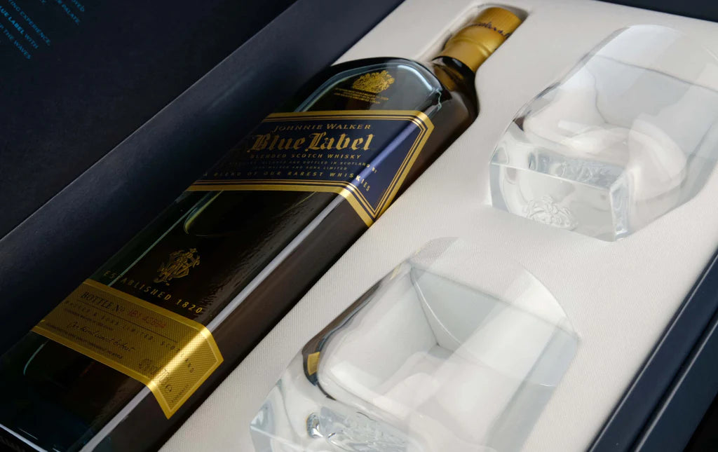 Johnnie Walker Collection Pack 4x200ml Set Black, Gold, 18, & Blue Label  Scotch Whisky