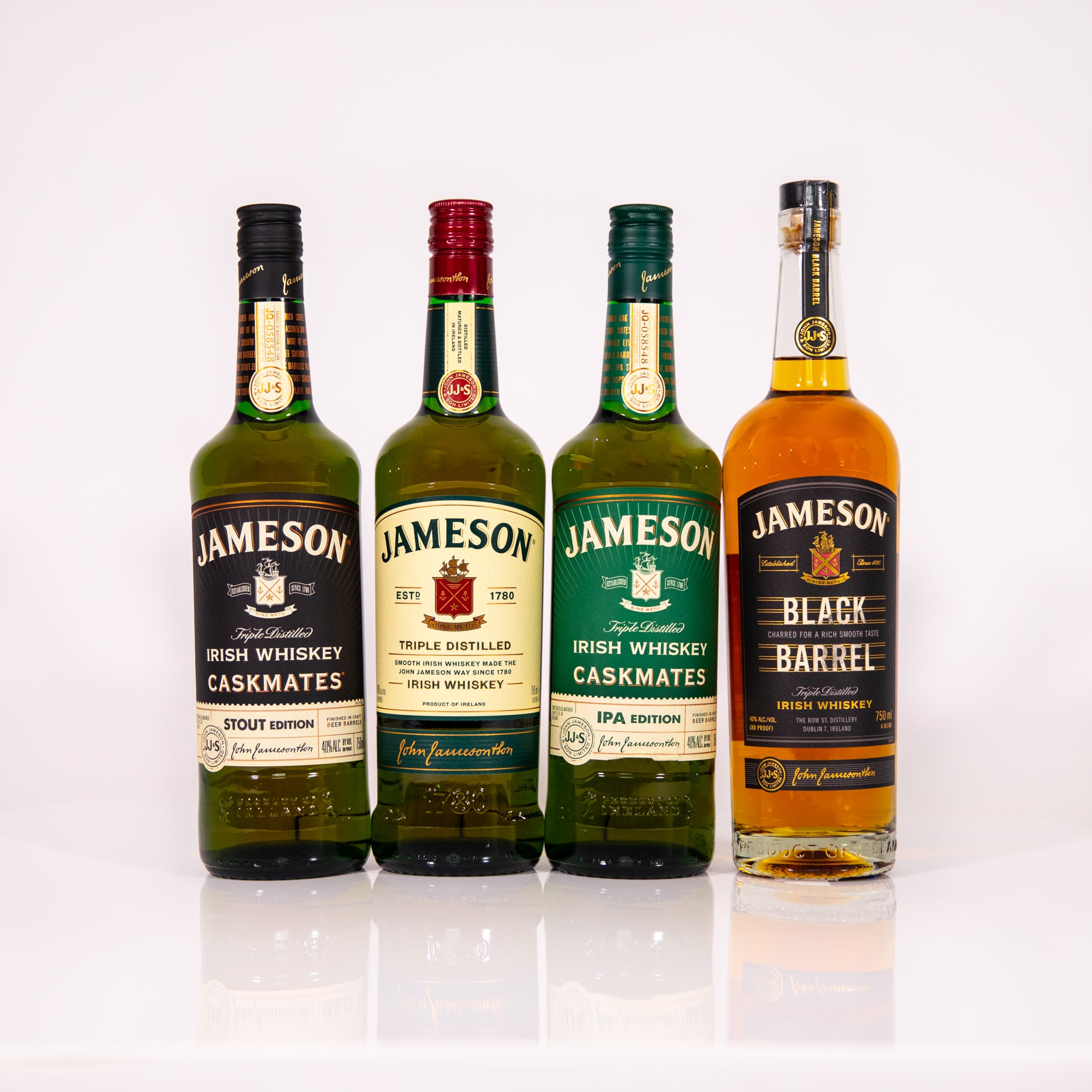 Jameson Irish Whiskey Bottles) (4 Collection