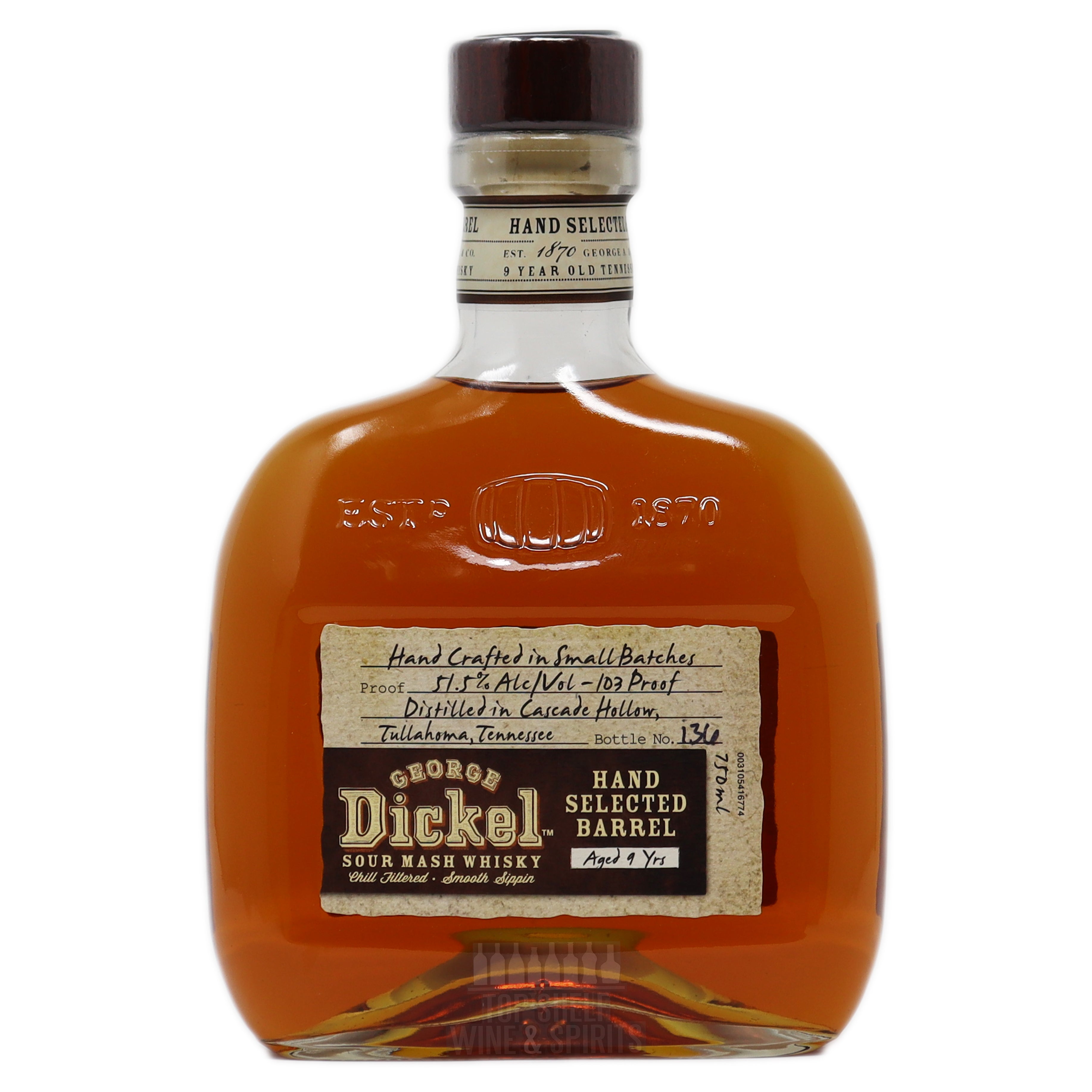 Dickel 9 Year Single Barrel Tennessee Whisky