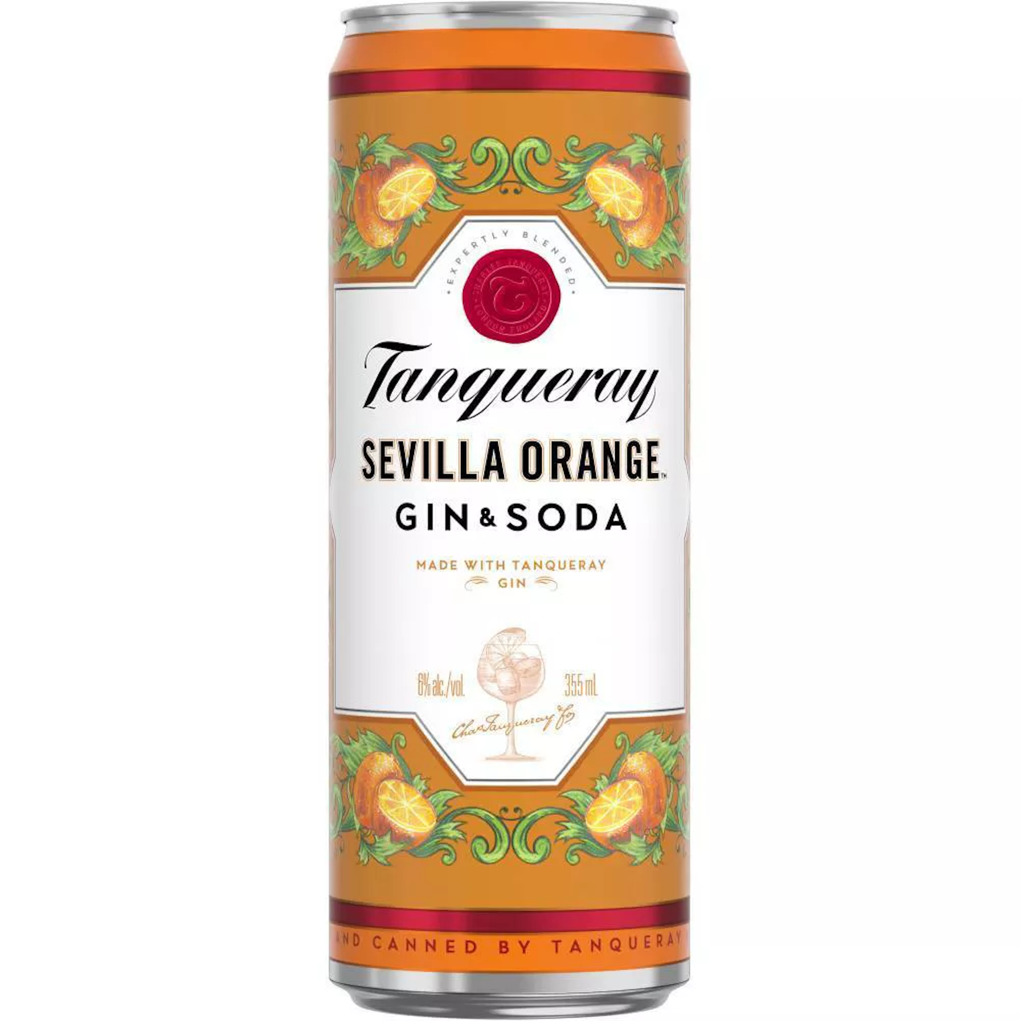 Tanqueray Sevilla Orange Gin & Soda 4 pack Cans
