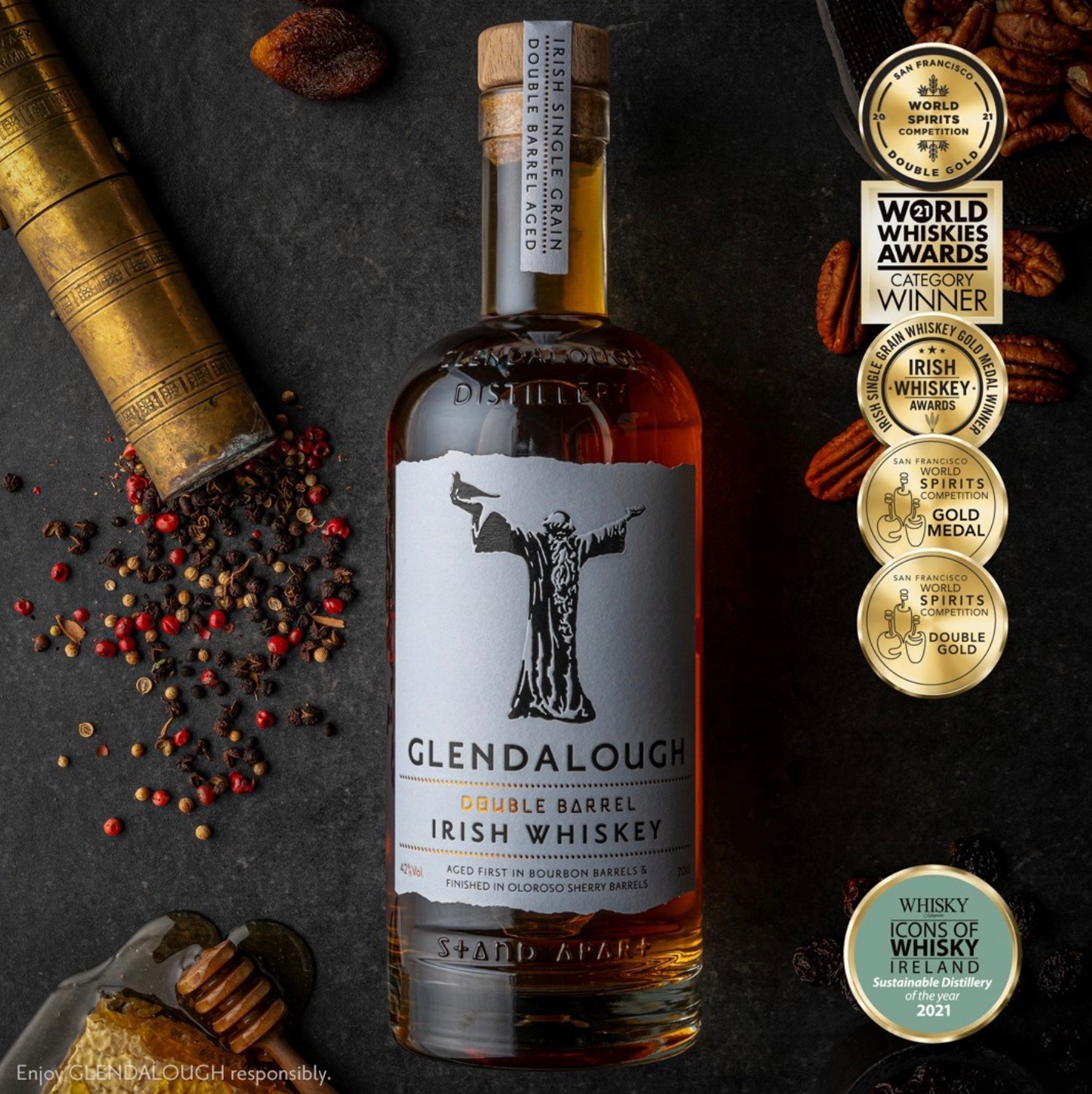 Glendalough Double Barrel Irish Whiskey