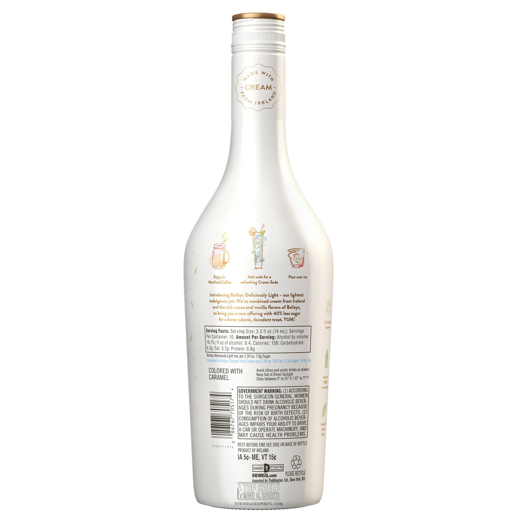 Baileys Deliciously Light 750mL – Crown Wine and Spirits
