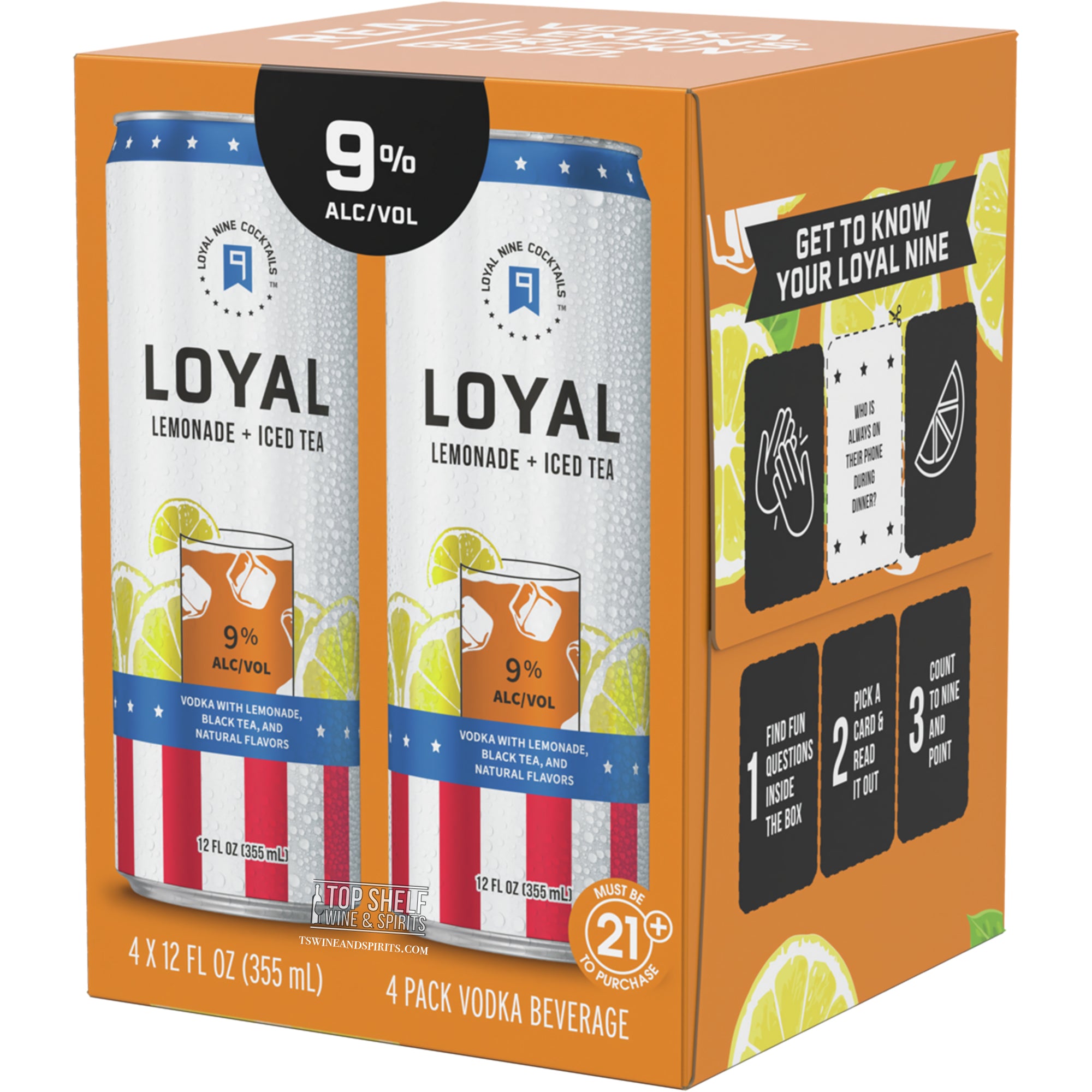 Loyal 9 Lemonade & Iced Tea Cocktail 4 Pack Cans