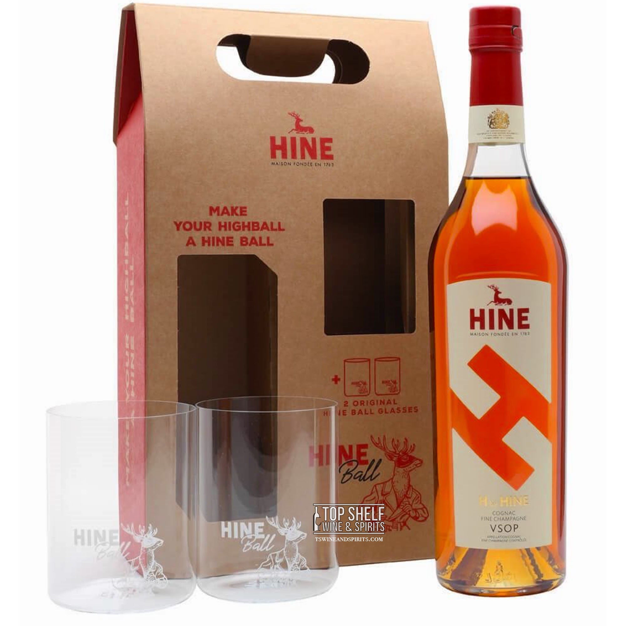 H by Hine Cognac VSOP Gift Set with Glasses
