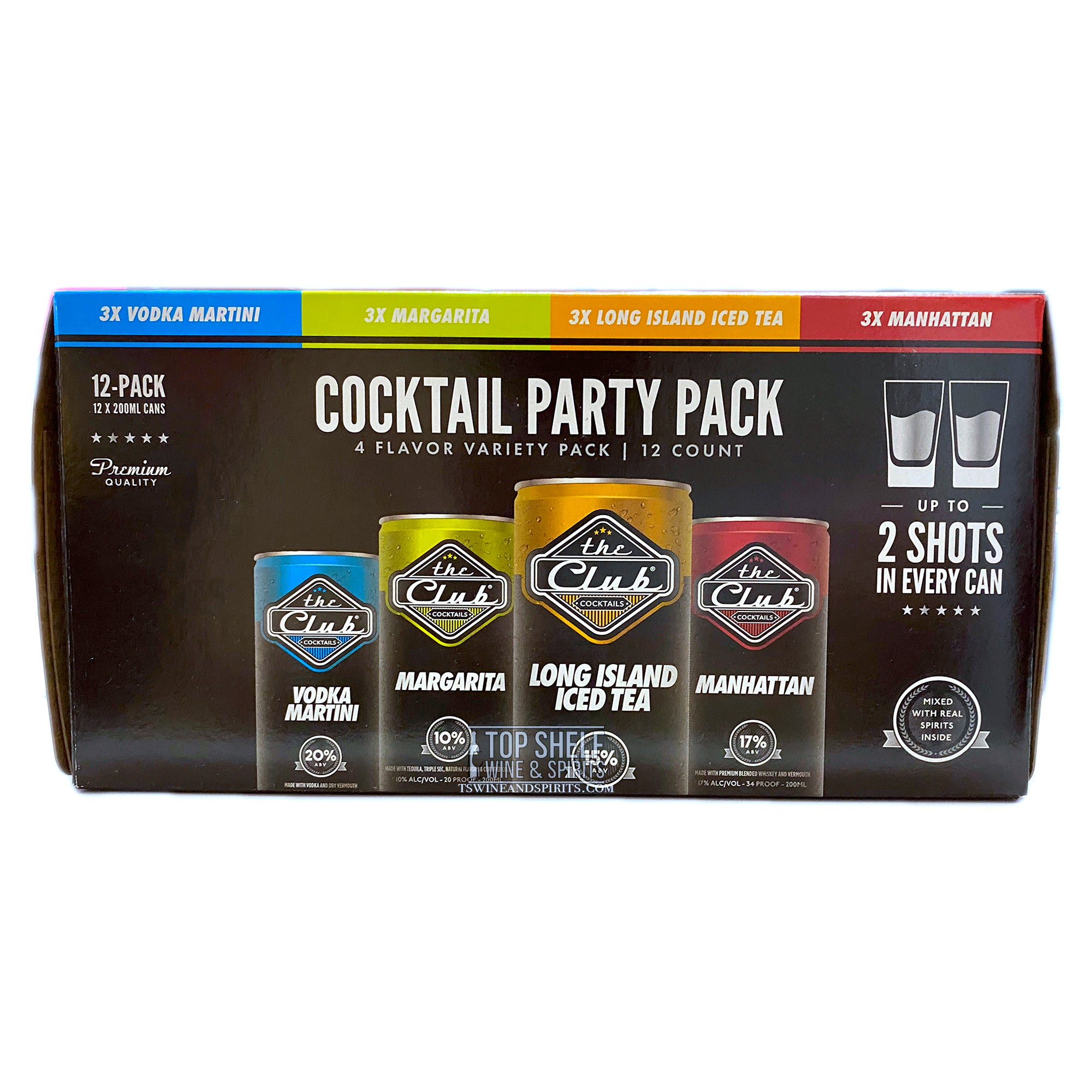 The Club Cocktail Party Pack 12 Pack Cans