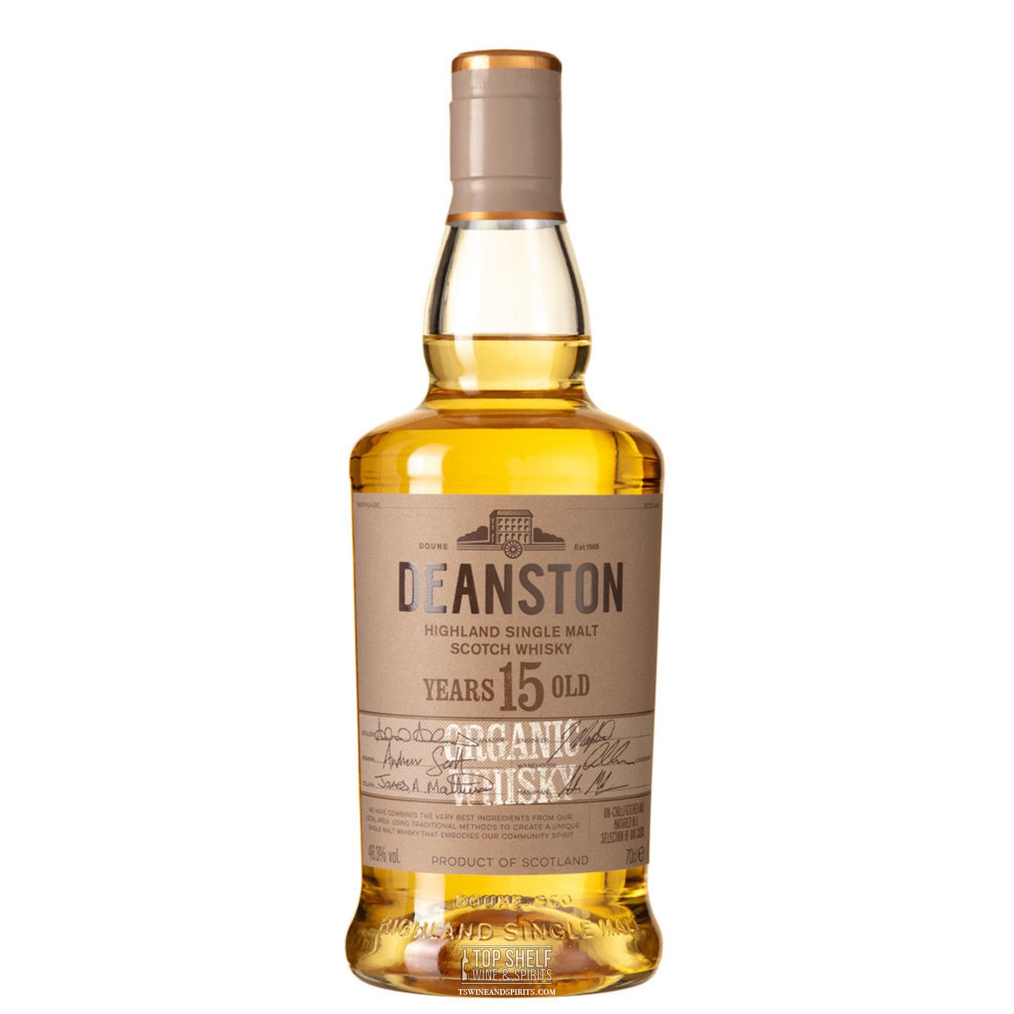 Deanston 15 Year Old Organic Single Malt Scotch