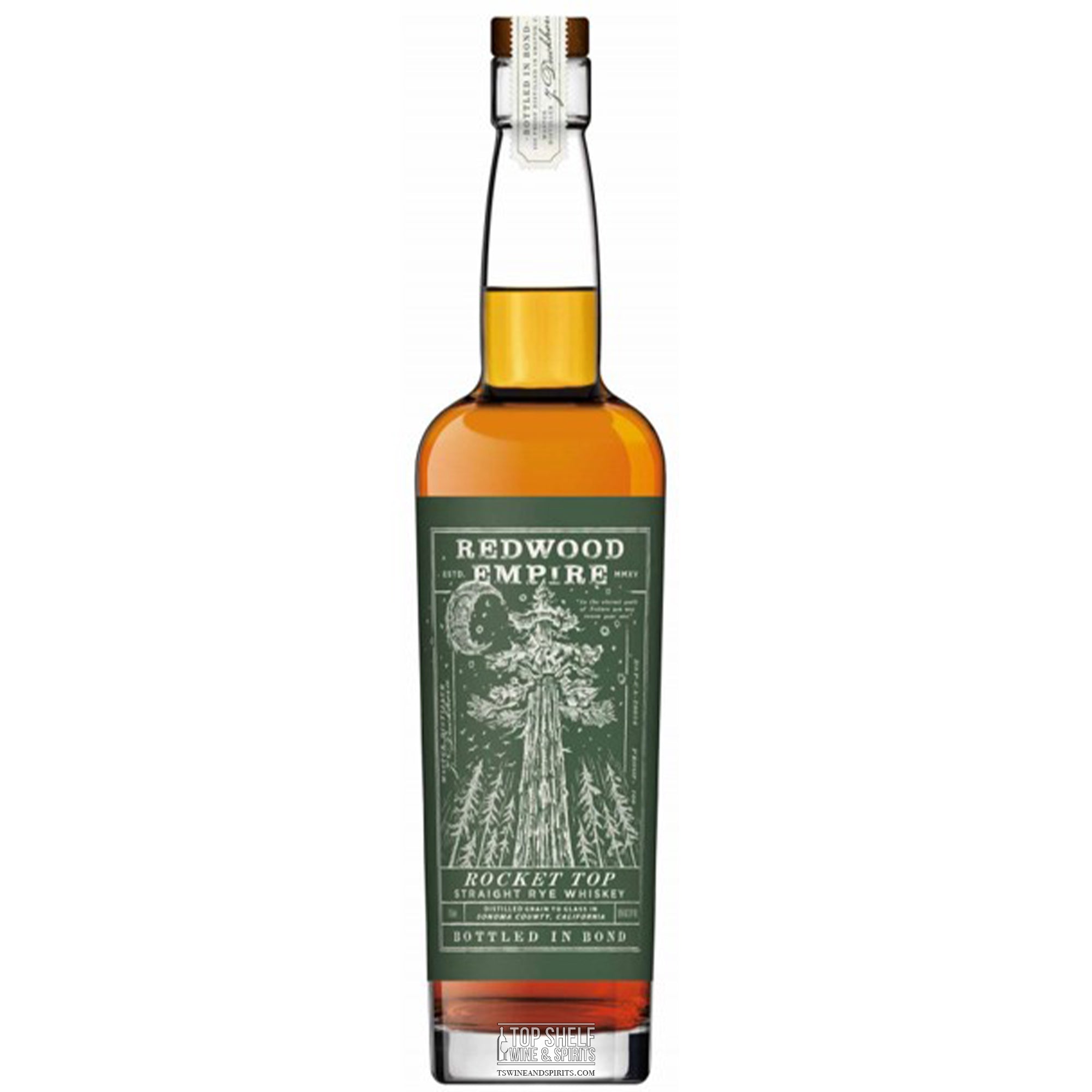 Redwood Empire "Rocket Top" Bottled In Bond Rye Whiskey 5 Year Batch 2