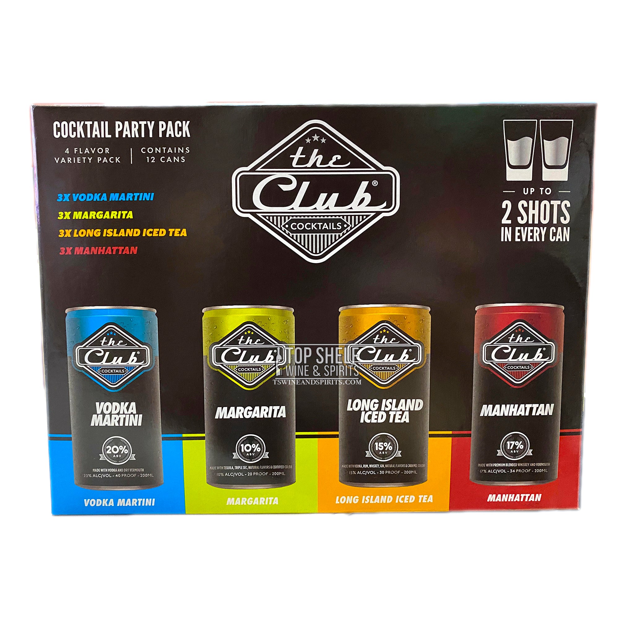 The Club Cocktail Party Pack 12 Pack Cans