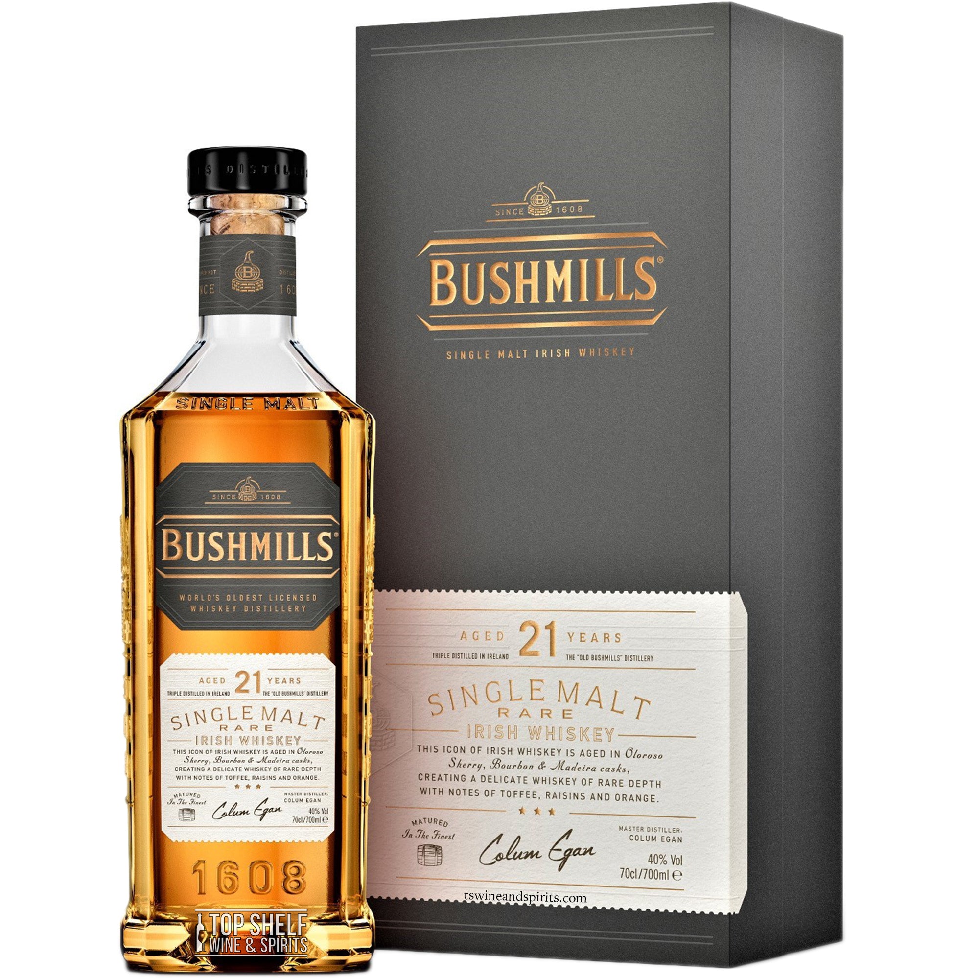 Bushmills 21 Year Old Irish Whiskey