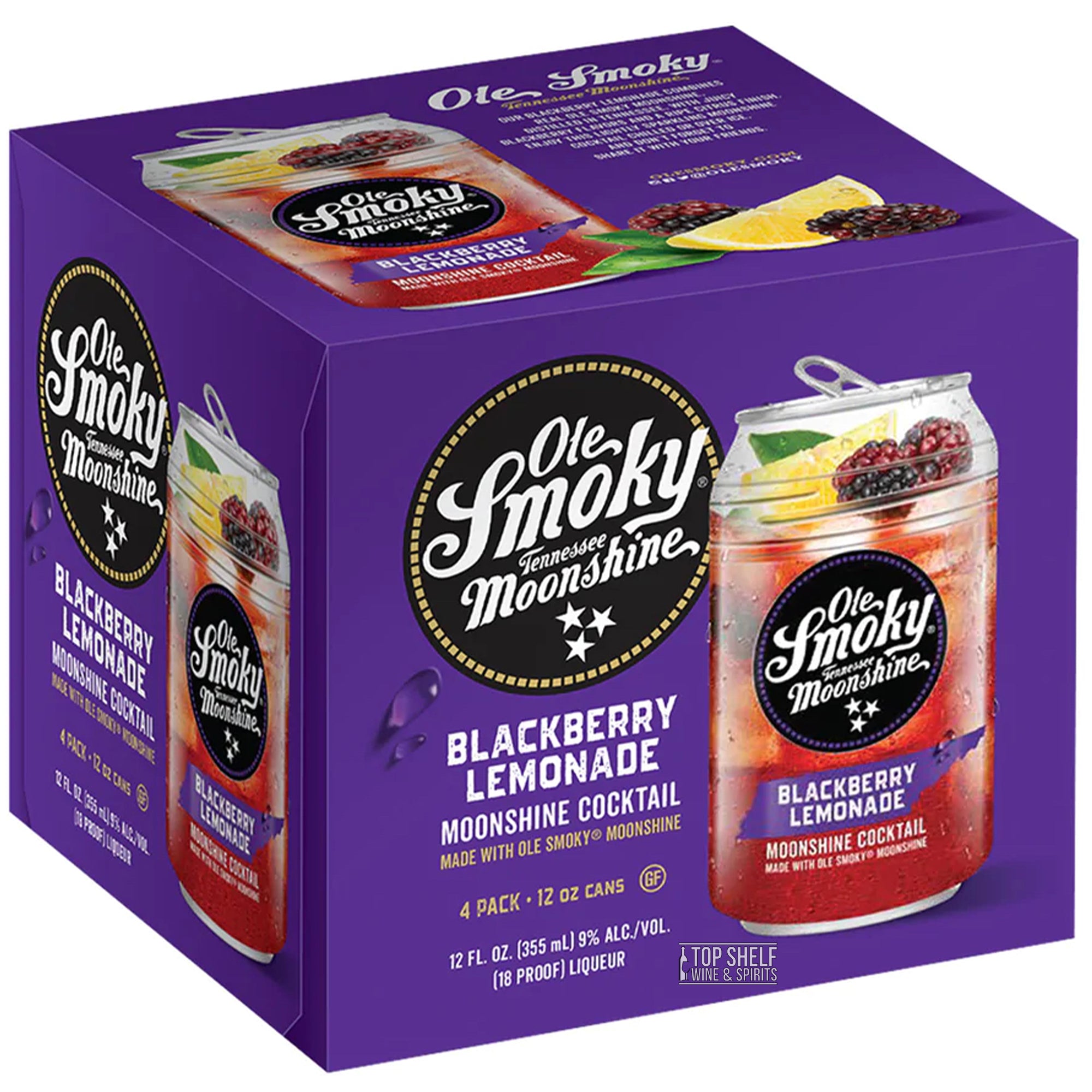 Ole Smoky Blackberry Lemonade Moonshine Cocktail (4 Pack cans)