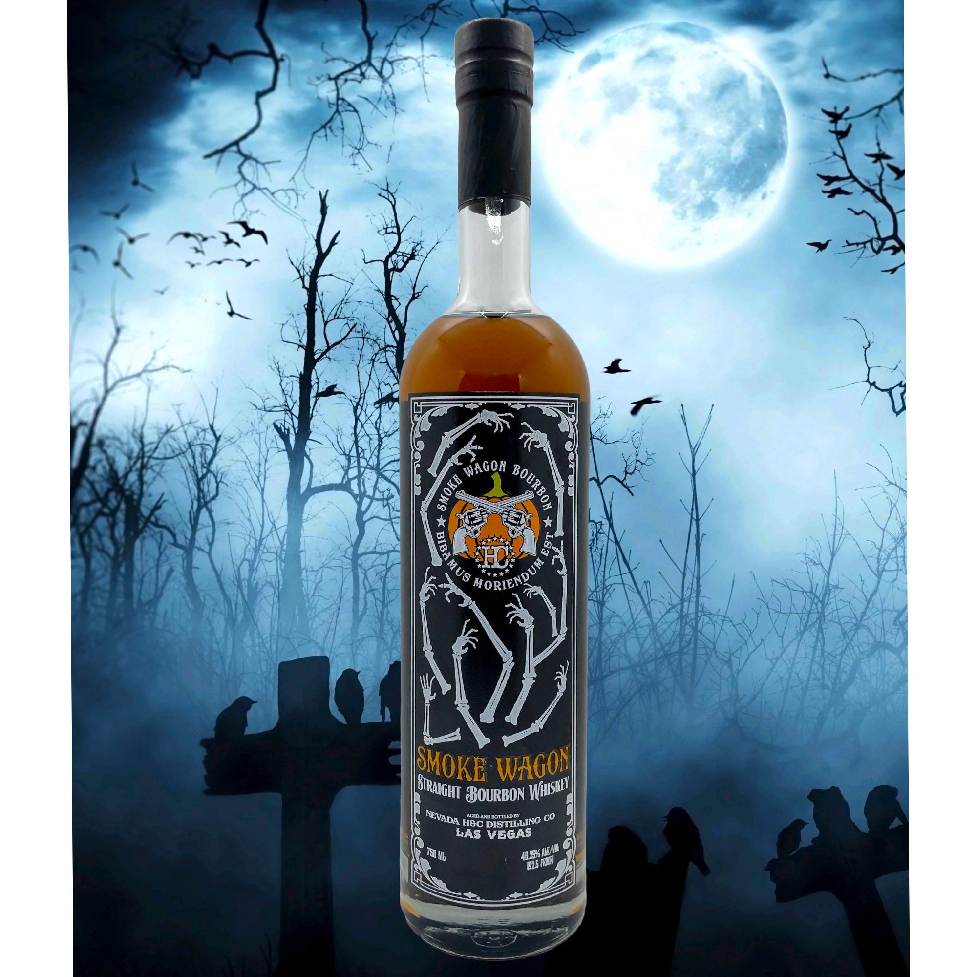 Smoke Wagon Straight Bourbon Glow in The Dark Bottle (Limited Edition)