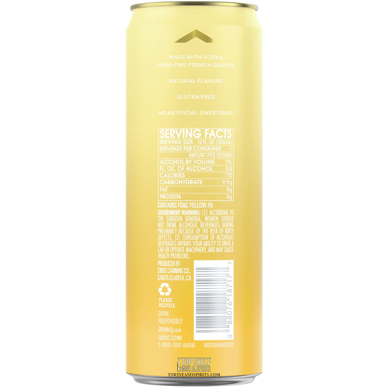 Ciroc Vodka Spritz Pineapple Passion 4 Pack Cans Top Shelf Wine and