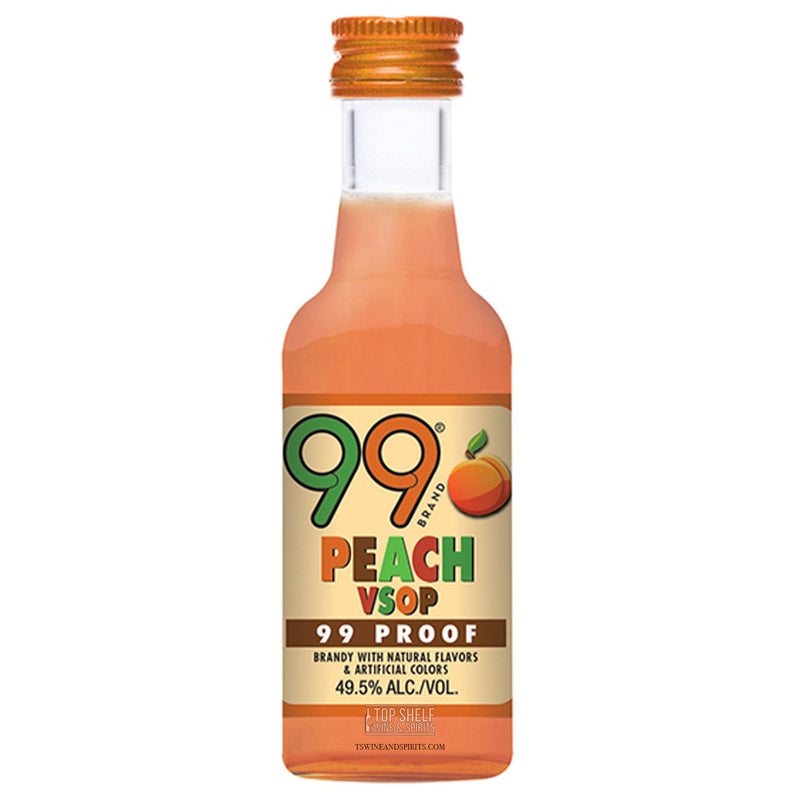 99 Brand Peach VSOP 50ml Sleeve (12 Bottles)