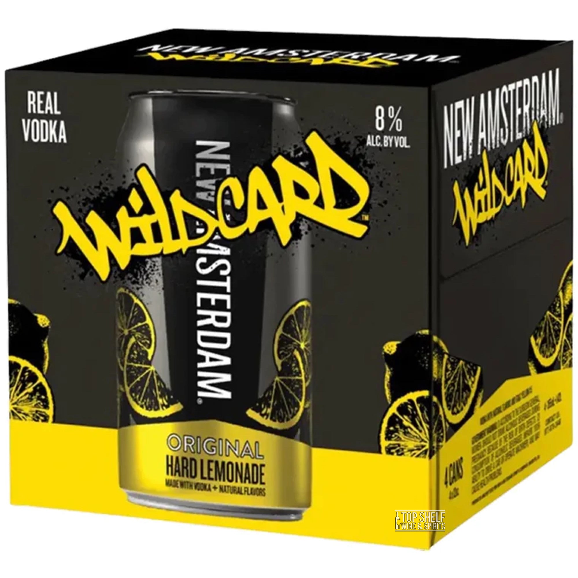 WildCard New Amsterdam Hard Lemonade (4 Pack Cans)