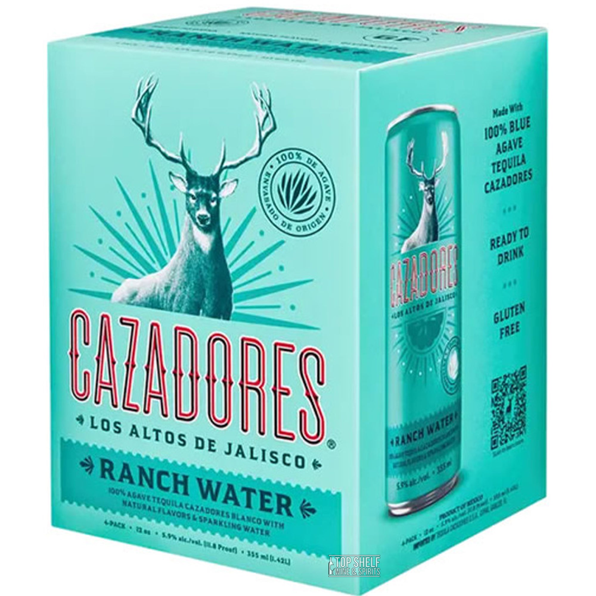 Cazadores Tequila Ranch Water Ready-To-Drink 4-Pack Cans