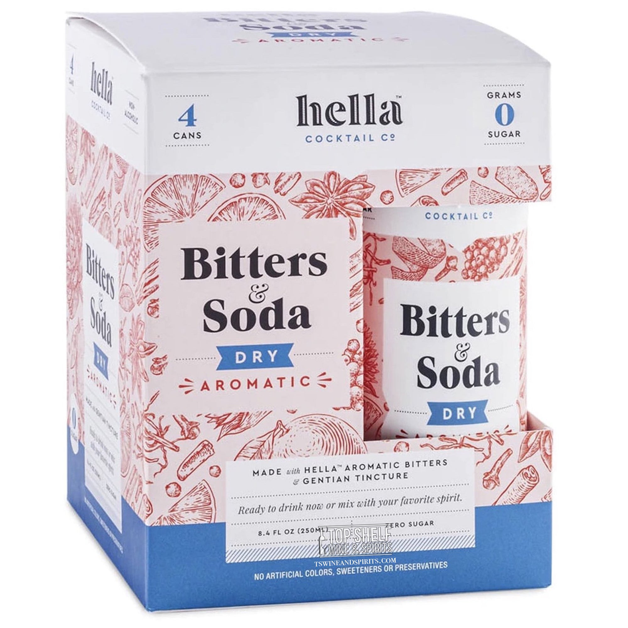 Hella Bitters & Soda Dry Aromatic 4 pack Cans