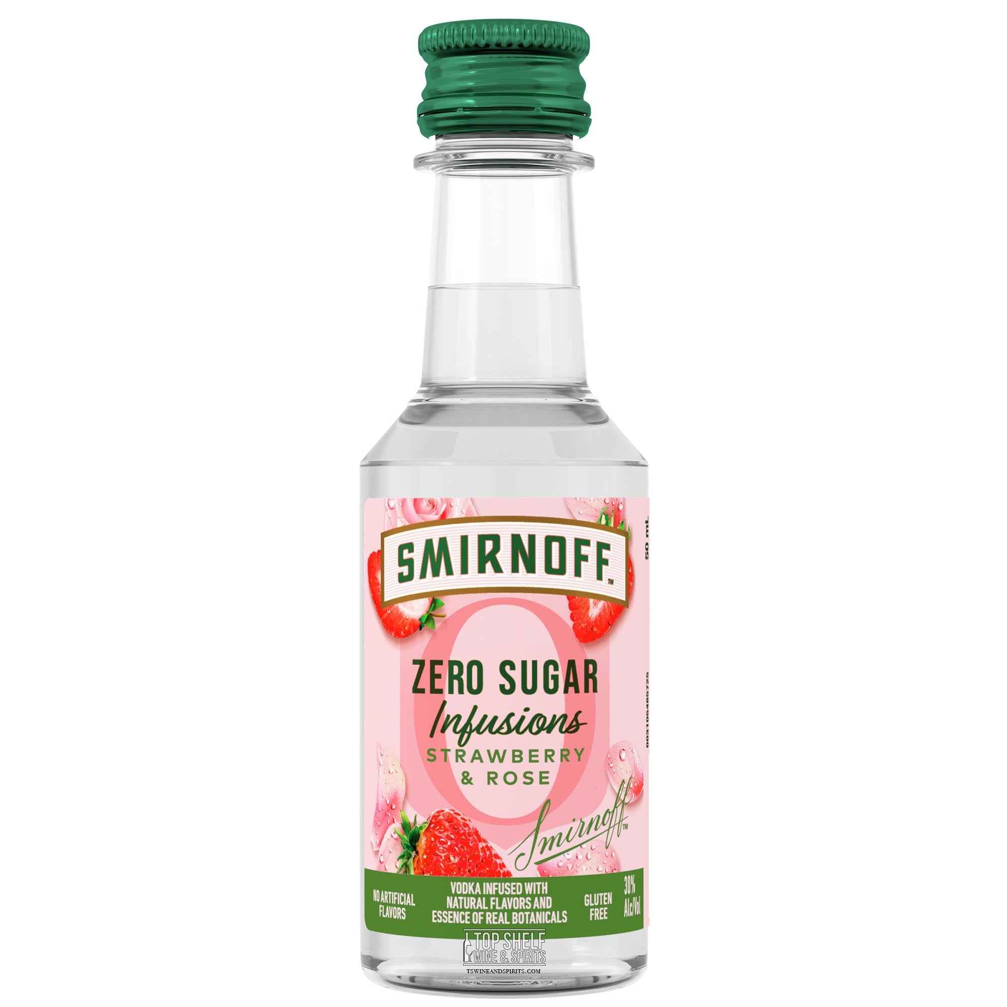Smirnoff Zero Infusions Strawberry Rose 50ml Sleeve (10 bottles)
