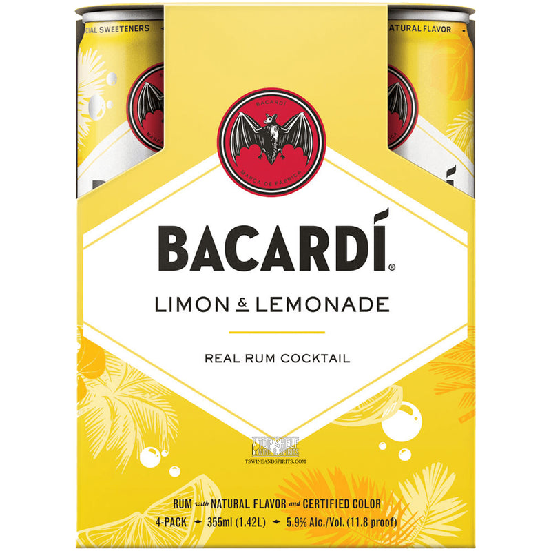 Bacardí Limón & Lemonade 4 Pack Cans