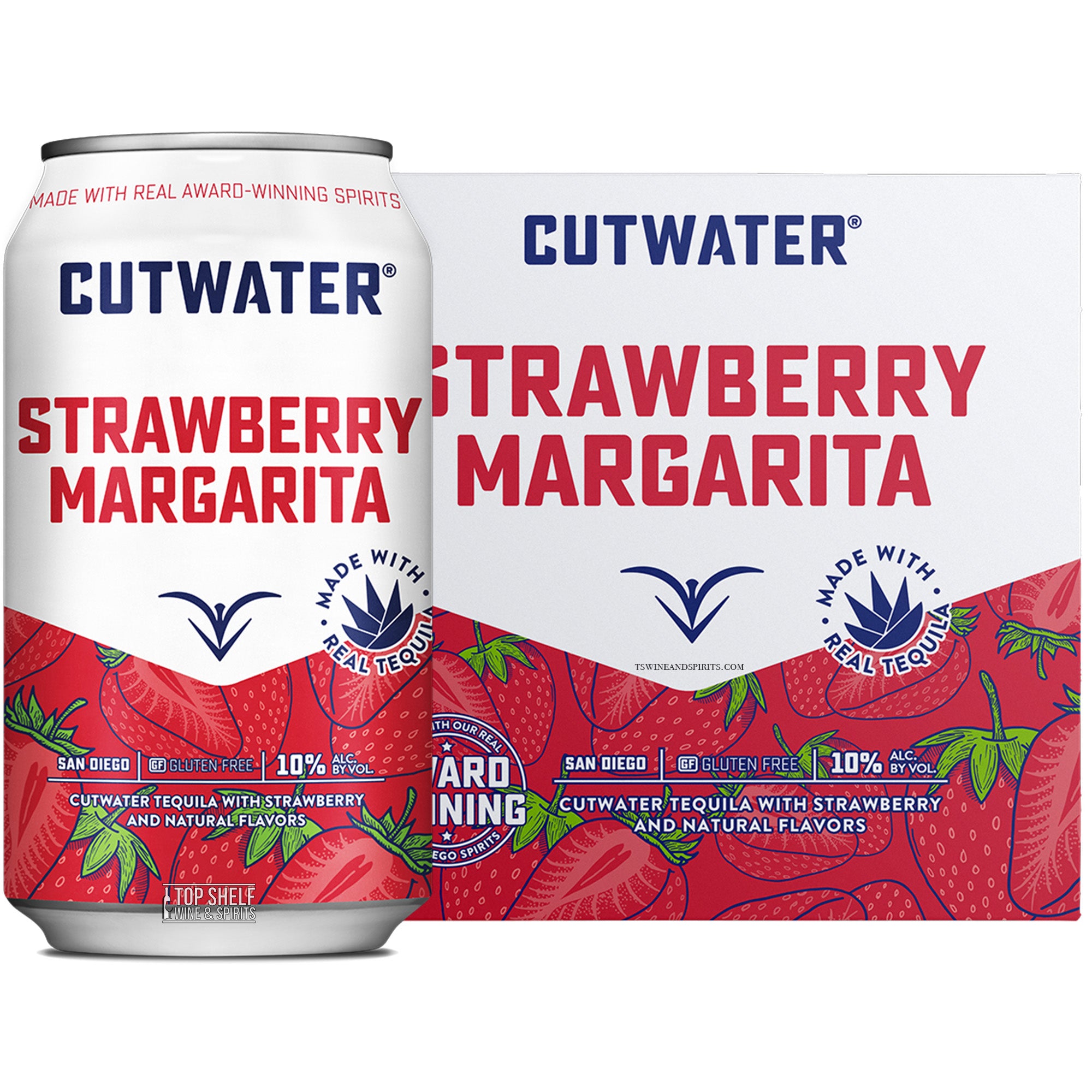 Cutwater Strawberry Margarita 4 Pack Top Shelf Wine And Spirits 