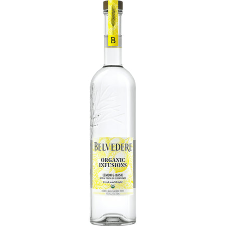 Belvedere Organic Infusions Lemon & Basil Vodka 70cl - DrinkSupermarket
