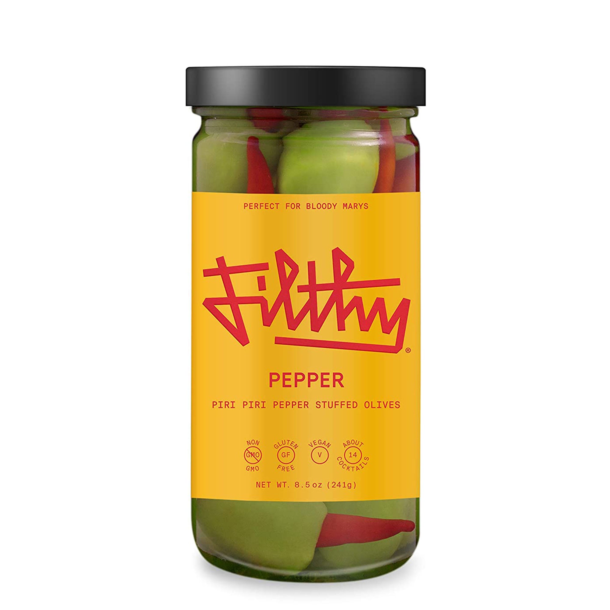 Filthy Foods Pepper Olives (Glass Jar)