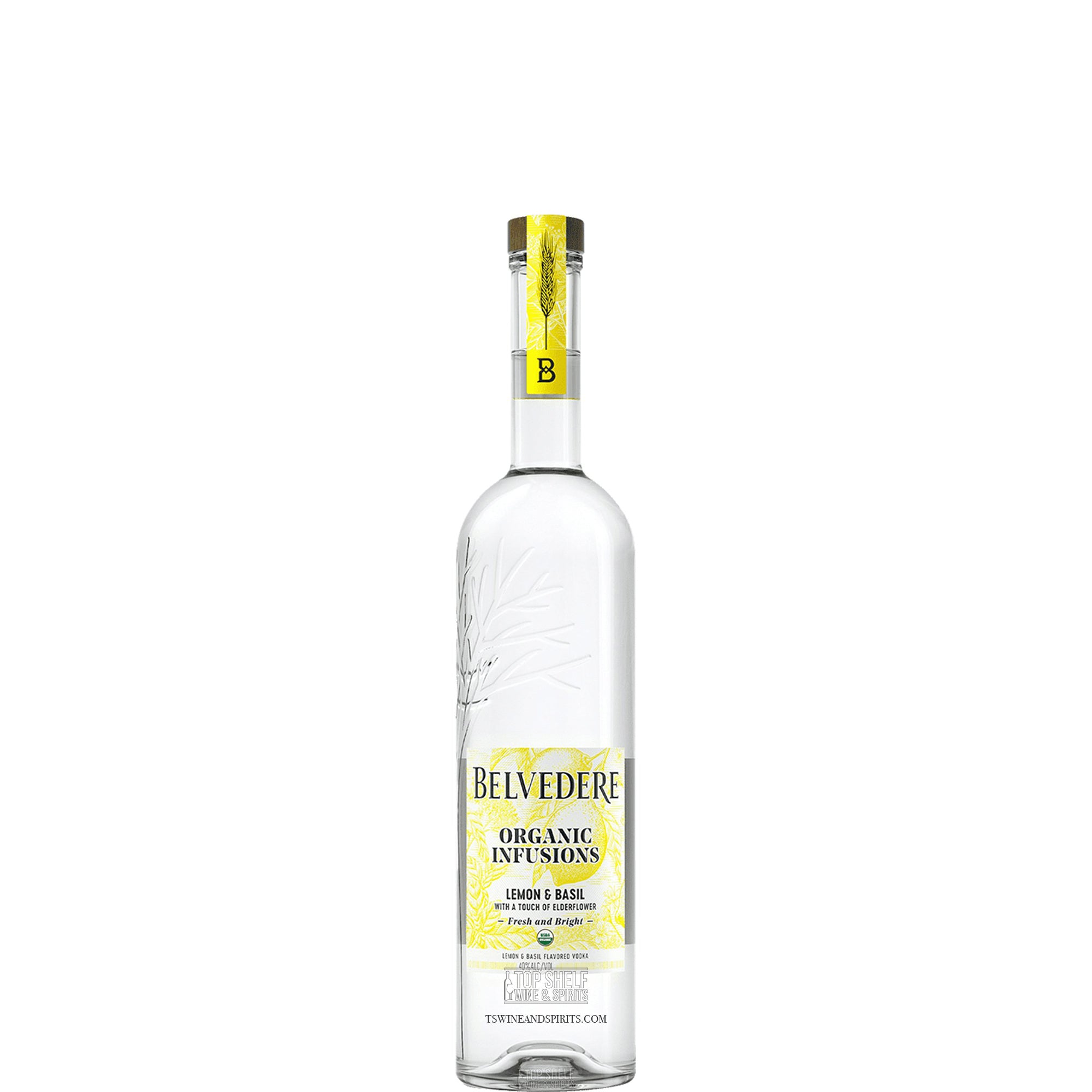 Belvedere Organic Infusions Lemon & Basil Vodka 50ml Sleeve (10 Bottles)