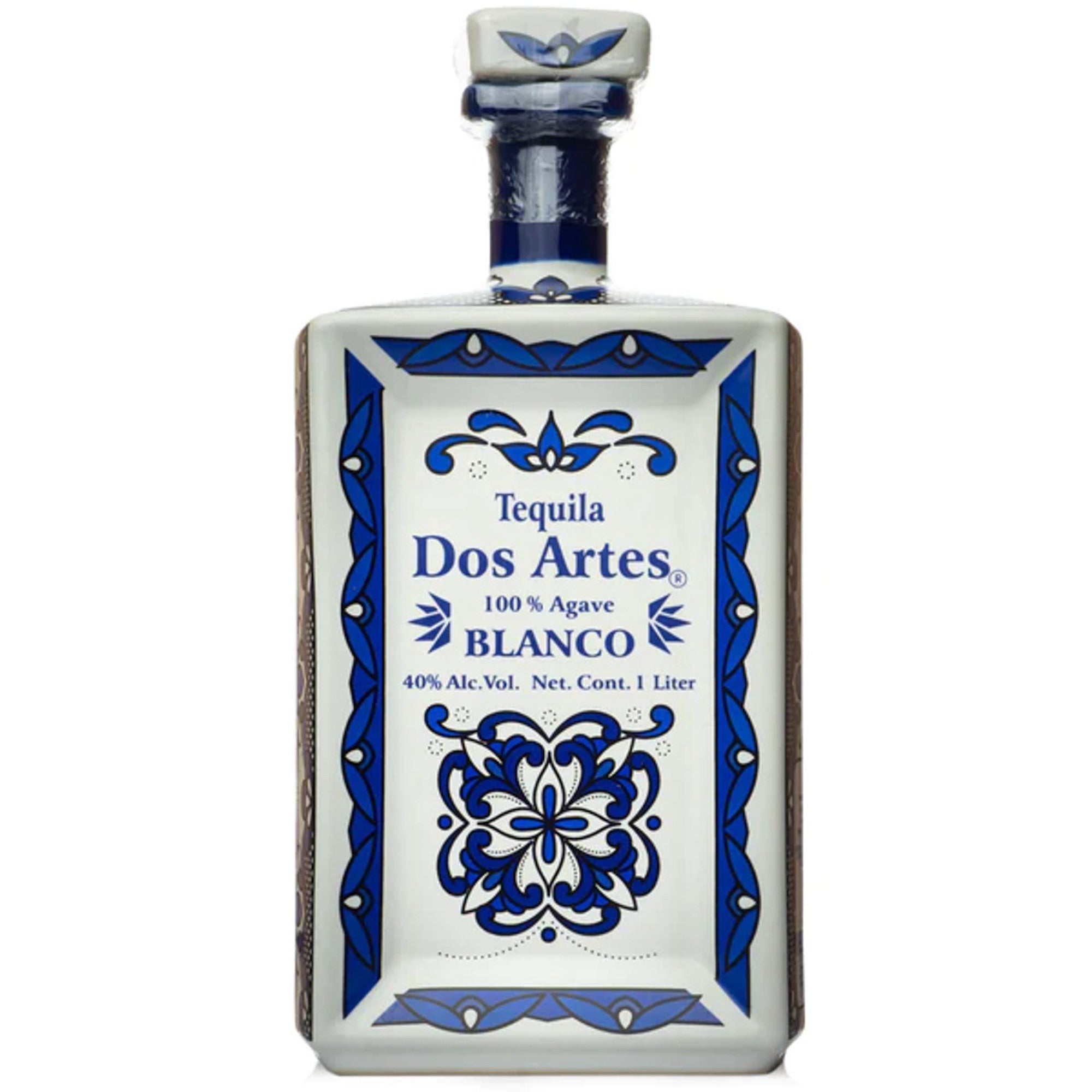 Dos Artes outlet Blanco Tequila Painted empty 1 liter bottle