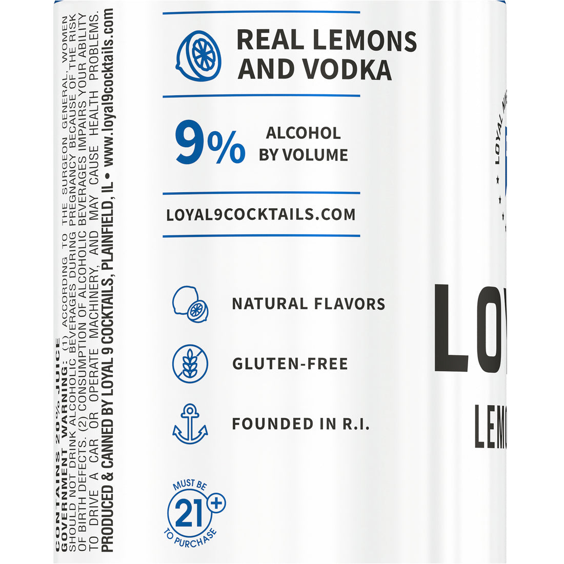 Loyal 9 Lemonade Cocktail 4 Pack Cans
