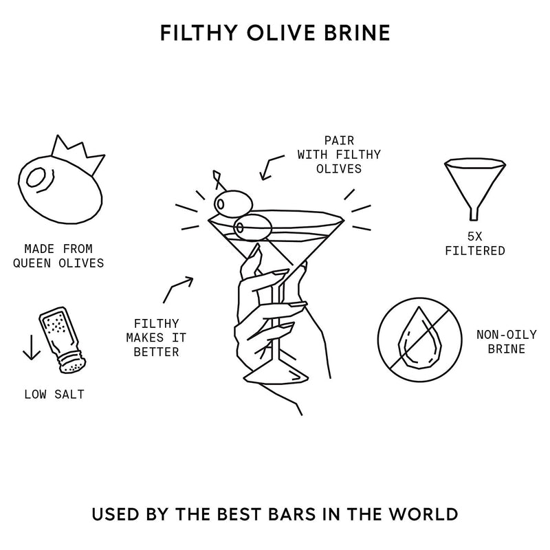 Filthy Foods Olive Brine Pouches (6 Pack)