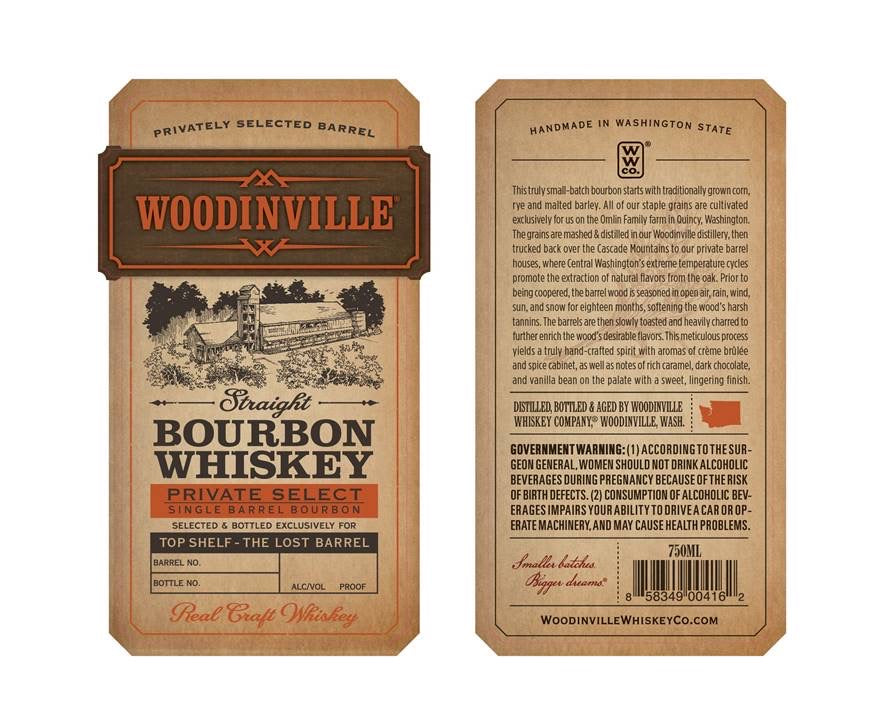 Woodinville 6 Year Bourbon “The Lost Barrel” Cask Strength (Private Selection)