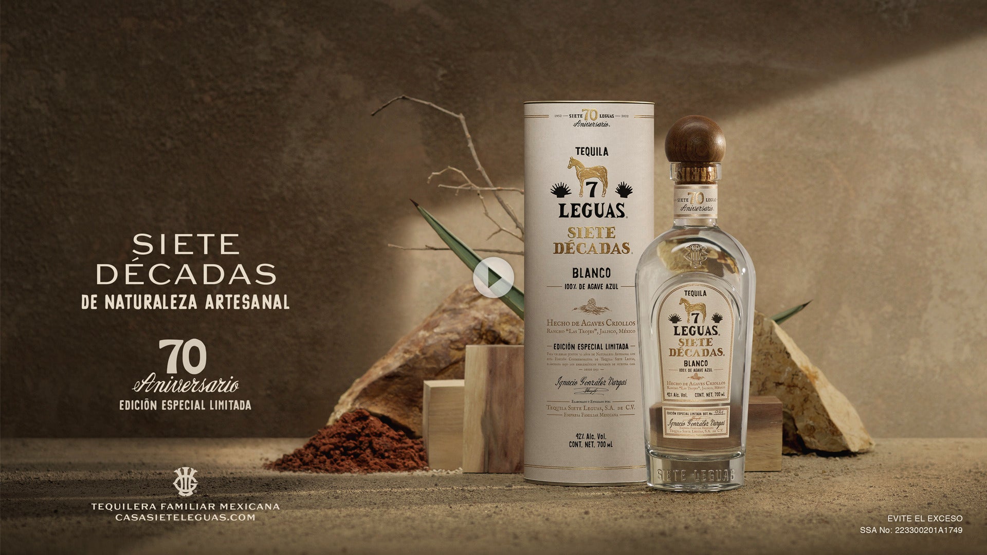 Siete Leguas Décadas Blanco Tequila (Limited Edition)